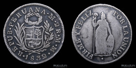 Peru. 2 Reales 1832/1 MM KM141.1