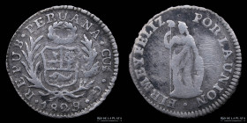 Peru. 1/2 Real 1829/8 G. Cuzco. KM144.2
