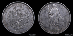 Peru. 50 Centavos 1858 MB. KM178