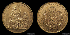 Peru. 20 Soles 1956. Oro. KM229