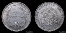 Uruguay. 50 Centesimos 1894. KM16