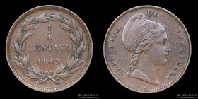Venezuela. 1/4 Centavo 1843. KMY1