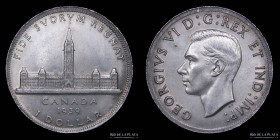 Canada. Jorge VI. 1 Dollar 1939 Visita real. KM38