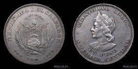 El Salvador. 1 Peso 1908. KM115.1