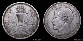 Guatemala. 1 Peso 1866 R. KM186.1
