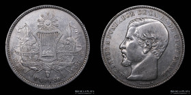 Guatemala. 1 Peso 1867 R. KM186.1