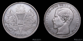 Guatemala. 1 Peso 1869 R. KM190.1