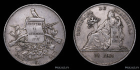 Guatemala. 1 Peso 1872 P. KM197.1