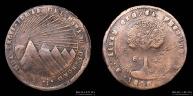 Honduras. 8 Pesos 1858 TF. Provisional. KM21a