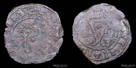 Santo Domingo. Carlos y Juana. 4 Maravedis 1544-64. Cy8