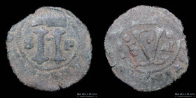 Santo Domingo. Carlos y Juana. 4 Maravedis 1544-64 F. Cy8