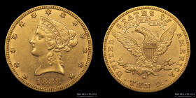 USA. 10 Dollars 1888 S. Coronet Head. KM102