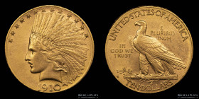 USA. 10 Dollars 1910 D. Indian Head. KM130