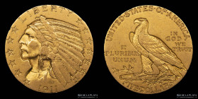 USA. 5 Dollars 1911. Indian Head. KM129
