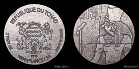 Chad. 1000 Francs CFA 2016. 2oz troy. Plata