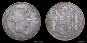 Filipinas. Isabel II. 50 Centavos 1868. KM147