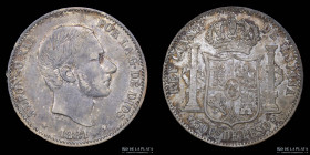 Filipinas. Alfonso VII. 50 Centavos 1881. KM150
