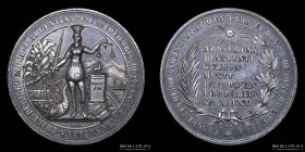 Peru. 1864. Congreso Sudamericano de Lima. Plata. Grande