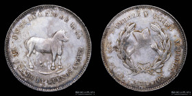 Argentina. 1854. Buenos Aires. Jura Constitucional. Plata