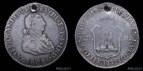 Guatemala. Fernando VII. 2 Reales 1808. Medalla de Proclama. Trujillo