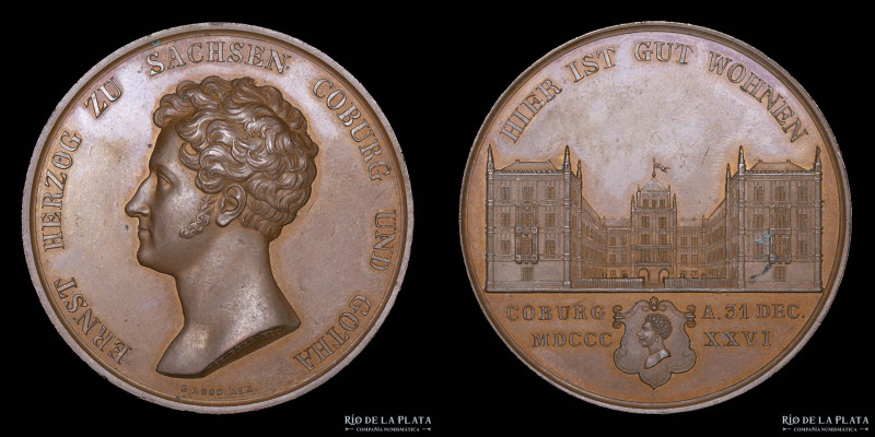 Alemania. 1826. Entrada de Ernst Herzog de Sajonia, Coburgo y Gotha al palacio r...