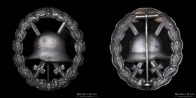 Alemania. 1914-1918. Broche Negro Imperial. 1º Guerra Mundial. Herido