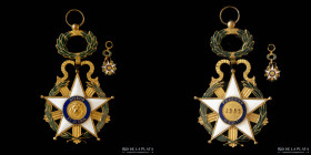 Paraguay. Guerra de la Triple Alianza. Insignia de la Gran Cruz. Orden del Merito. 1865 + miniatura