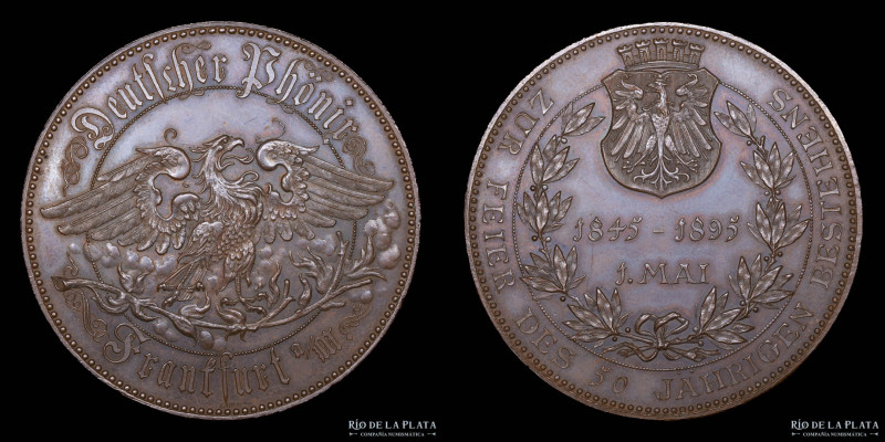 Alemania. Frankfurt. 50 Aniversario Deutscher Phönix. Compañia de seguros contra...