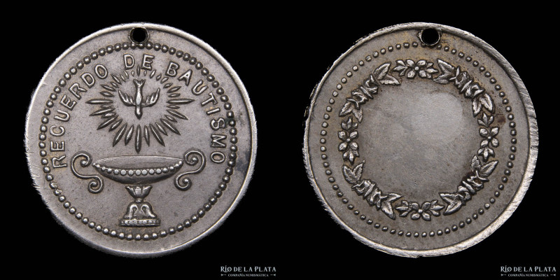 Argentina. 1877. Recuerdo de Bautismo. Variante. Grabador: Rosario Grande. Plata...