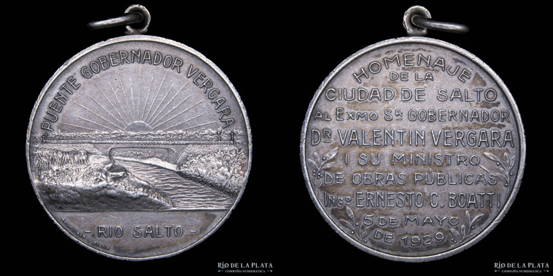 Argentina. Ferroviaria. 1929. Salto. Homenaje de la ciudad de Salto por el puent...