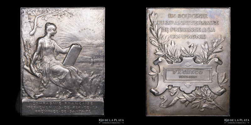 Argentina. Ferroviarias. 1937. Chemins de Fer Compagnie. Cia. Francesa de FFCC. ...