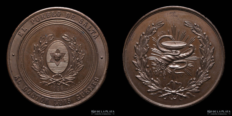 Argentina. Salta. 1896. Medicina. El pueblo de Salta al Doctor Luis Güemes. Cobr...