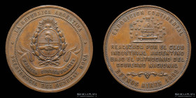 Argentina. 1882. Exposicion continental. Medalla conmemorativa. R. Grande