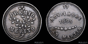 Argentina. 1899. Premio al Merito. San Martin. Plata. R. Grande