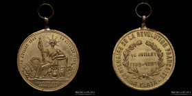 Argentina. 1889. Centenario de la Revolucion Francesa. La Plata