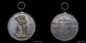 Argentina. 1893. Inauguracion del monumento a Alsacia y Lorena en el Hospital frances