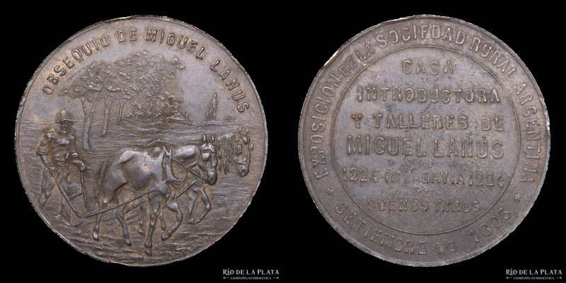 Argentina. 1895. Publicitaria. Obsequio de Miguel Lanús en el marco de la Exposi...