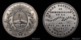 Argentina. 1896. Velada Patriotica. Independencia Argentina. Buenos Aires . Grande