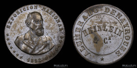 Argentina. 1898. Publicitaria. Heinlein y Cia. Busto de Julio Roca. R. Grande