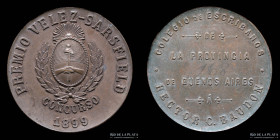 Argentina. 1899. Premio Velez Sarsfield. Colegio de Escribanos