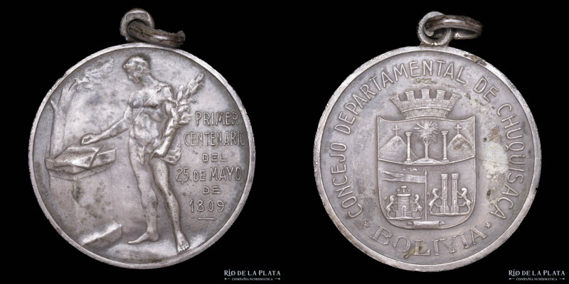 Bolivia. 1909. Centenario del 25 de mayo de 1809. Primer grito libertario de Amé...