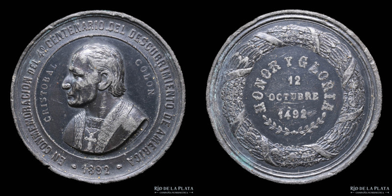 Paraguay. 1892. IV Centenario. Conmemoración de Cristobal Colón. Honor y Gloria....