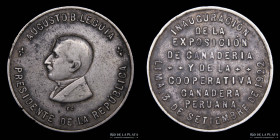 Peru. 1922. Exposicion de Ganaderia. Presidente Leguia. Plata