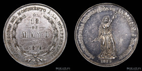 Uruguay. 1879. Monumento a la Independencia. Plata