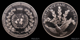 USA. Conmemorativa Paz. ONU 1980. Proof