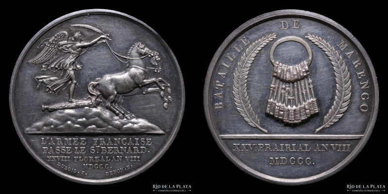 Francia. Napoleón I. 1800. Paz de Luneville. Alemania. Grabador: Dubois / Denon....
