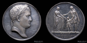 Francia. Napoleon I. 1815. Donne sus Fils a la France. Plata
