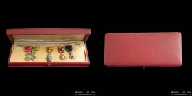 Francia. Barra set de 5 medallas en miniatura. Ejercito frances