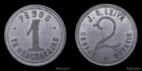 Argentina. Ficha. Forestal. 1 Peso en Mercaderias. Obraje Estayle. J. G. Leiva. Santiago del Estero