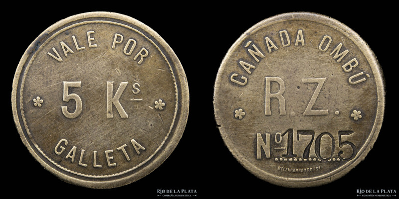 Argentina. Ficha. Forestal. Valor 5 Kg. Galleta. Cañada del Ombú. Santa Fé, Dept...